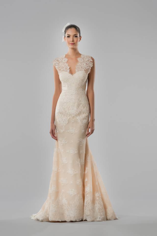 Модное свадебное платье 2016 кремового цвета – Carolina Herrera