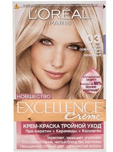 Краска для волос Лореаль Экселанс: палитра цветов и их заметные преимущества